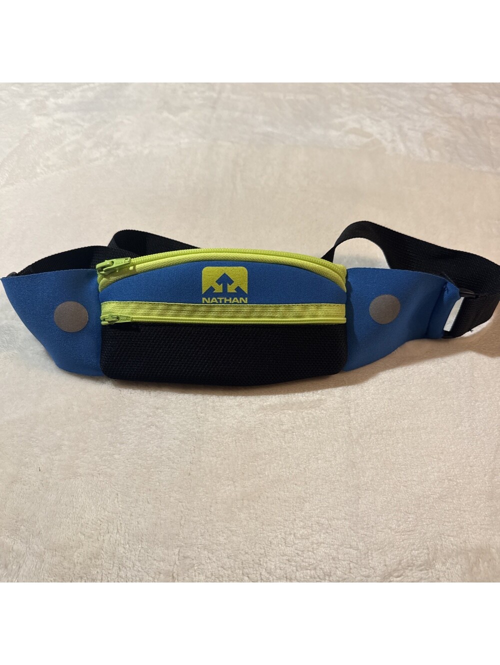 Nathan 5K Running Waist Belt One Size, Blue  & Yellow New 18” - 46” Waist